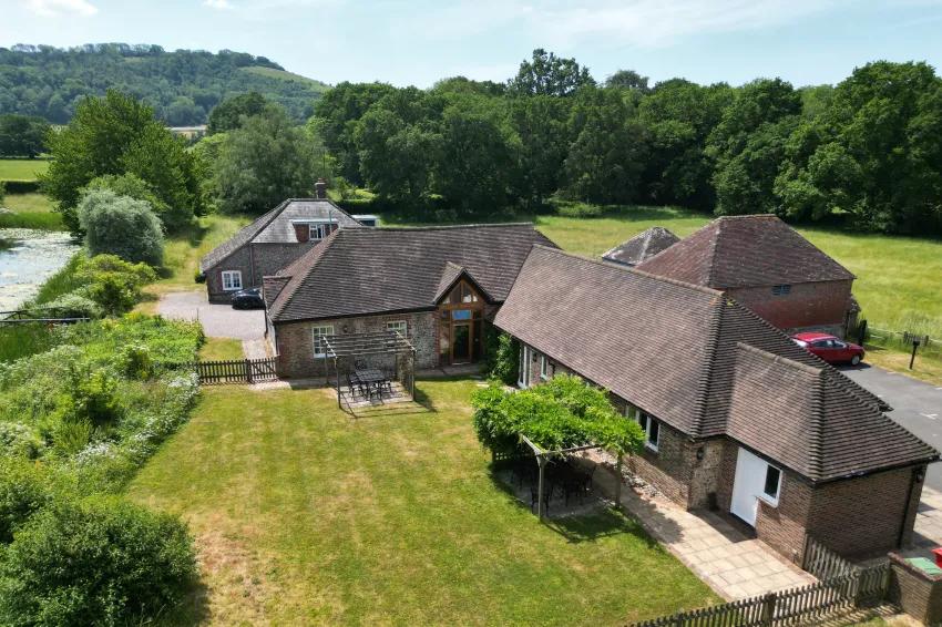 Moatside Cottages from the air