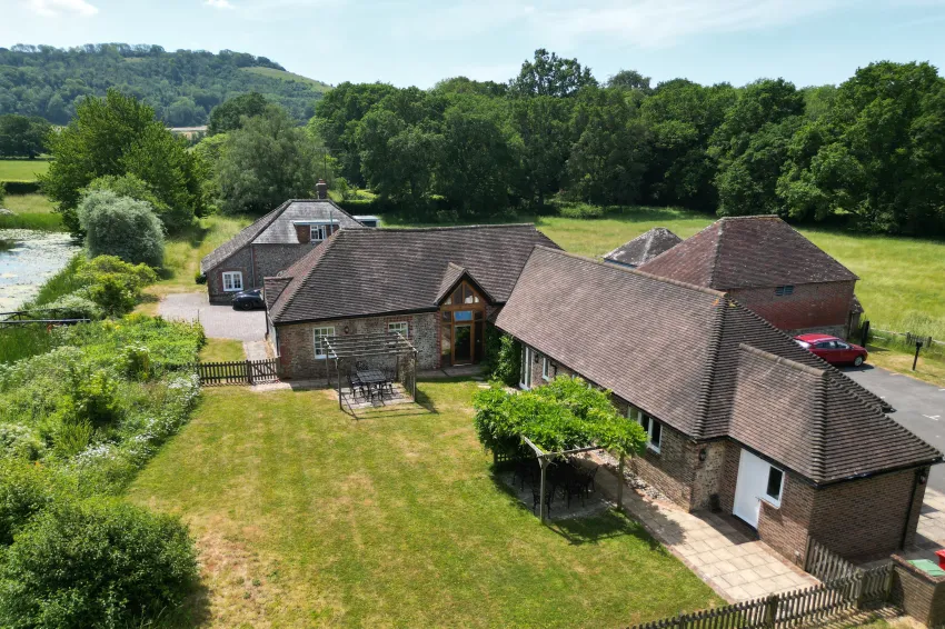 Moatside Cottages from the air