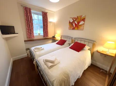 Twin bedroom with all linen provided