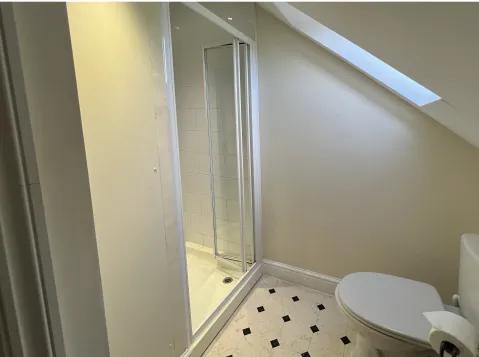 Bathroom adjoining twin bedroom